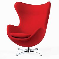 кресло egg chair кашемир красное в Королёве