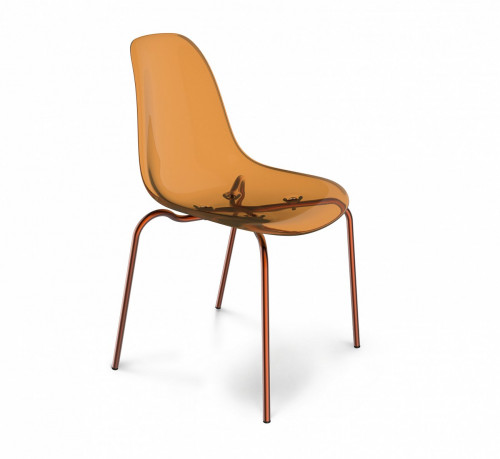 стул dsr прозрачный кофейный s30 (eames style) в Королёве