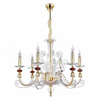 подвесная люстра crystal lux catarina sp6 gold/transparent-cognac в Королёве