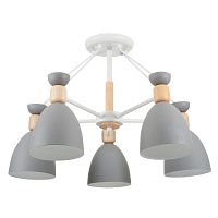 потолочная люстра freya delia fr5033cl-05w серая в Королёве