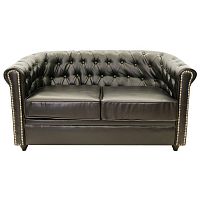 кожаные диваны chesterfield brown 2s коричневый (ширина 162 см) в Королёве