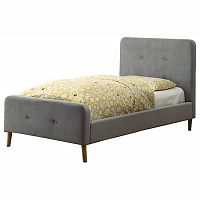 кровать button tufted flannelette gray 120х200 в Королёве