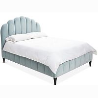 кровать двуспальная 160x200 голубая sutton scalloped в Королёве