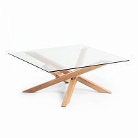 стол журнальный kamido 90x90 см со стеклянной столешницей от la forma (ex julia gr в Королёве