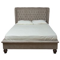 кровать двуспальная 160х200 из велюра бежевая bliss в Королёве