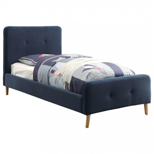 кровать button tufted flannelette navy 90х200 в Королёве