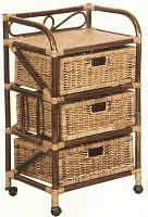 комод с плетёными ящиками tower (темный) в Королёве