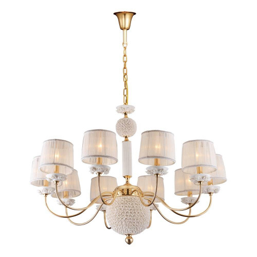 подвесная люстра crystal lux adagio sp10 белая в Королёве