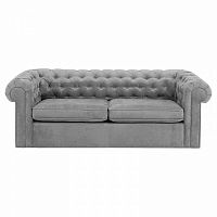 диван chesterfield прямой серый раскладной с механизмом седафлекс в Королёве