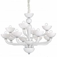 люстра дизайнерская ideal lux casanova белая, хром в Королёве