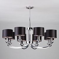 подвесная люстра eurosvet diana 60067/8 хром черная в Королёве