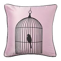 подушка с птичкой в клетке birdie in a cage pink в Королёве