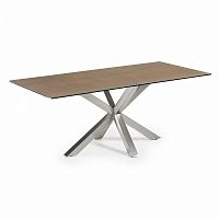 стол arya 200x100 st steel matt, фарфор iron cor c795k10 от la forma (ex julia grup) в Королёве