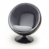 кресло ball chair черно-серое в Королёве