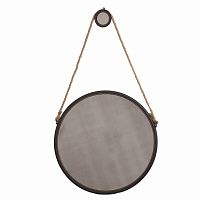 зеркало на ремне круглое металлическое большое диаметр 75 см iron and rope round в Королёве