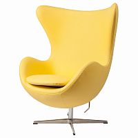 кресло egg chair кожа желтое в Королёве