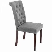 стул деревянный amelia dark walnut / fabric grey в Королёве