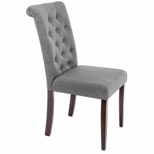 стул деревянный amelia dark walnut / fabric grey в Королёве