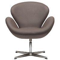 кресло swan chair серо-коричневая в Королёве
