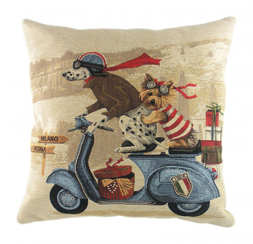 подушка с картинкой scooter dogs blue в Королёве