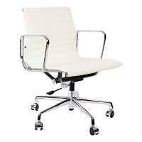 кресло eames style с регулируемой высотой белая кожа в Королёве