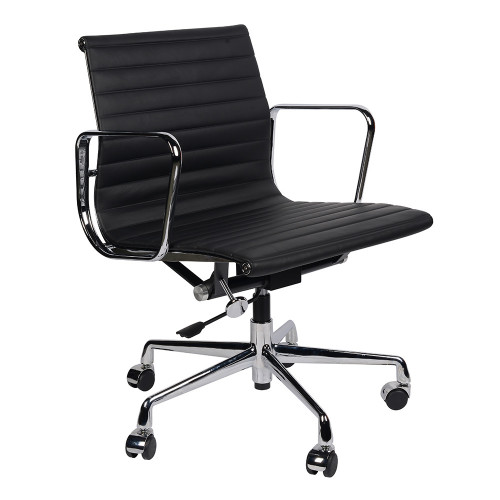 кресло eames style черная кожа в Королёве