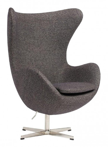 кресло egg chair кашемир серое в Королёве