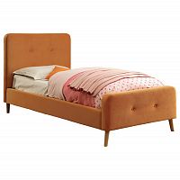 кровать button tufted flannelette orange 90х200 в Королёве