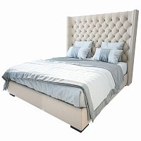 кровать подростковая с каретной стяжкой 140х200 бежевая jackie king в Королёве