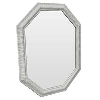 зеркало белое восьмиугольное вытянутое с декором white luxury в Королёве