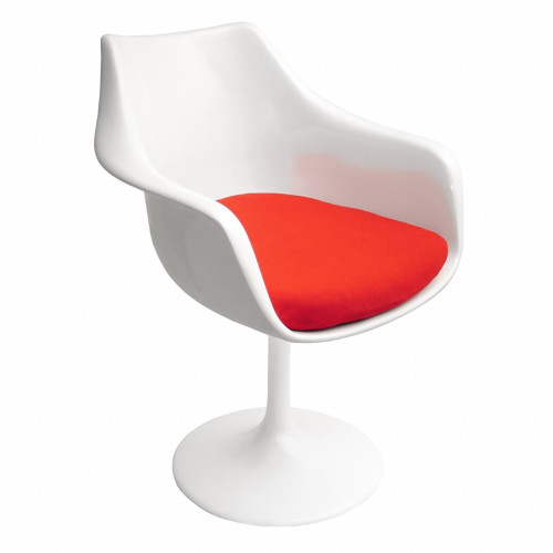 кресло tulip armchair бело-красное шерсть в Королёве