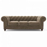 диван chesterfield lux трехместный прямой бежевый в Королёве
