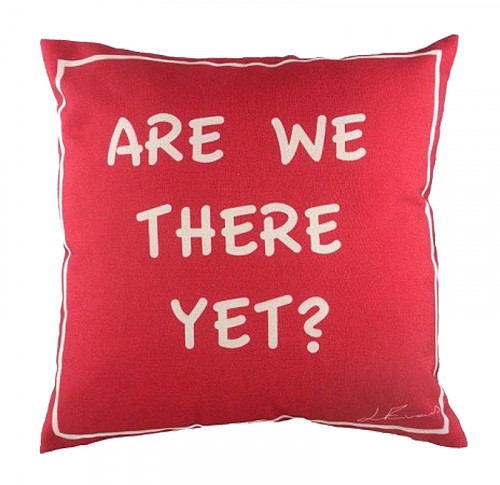 подушка с надписью are we there yet? в Королёве