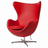 кресло egg chair кожа красное в Королёве