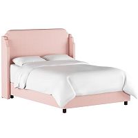 кровать двуспальная с мягкой спинкой 180х200 розовая aurora wingback blush в Королёве