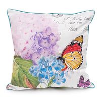 декоративная подушка фиолетовая гортензия botanical style в Королёве