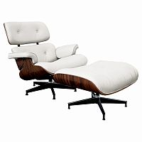 кресло lounge chair & ottoman белое в Королёве
