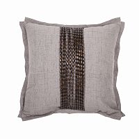 декоративная подушка handwork exclusive квадратная светло-серая в Королёве