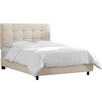 кровать двуспальная с мягкой спинкой 160х200 белая alice tufted talc в Королёве