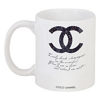 кружка с рисунком drink champagne. coco chanel в Королёве