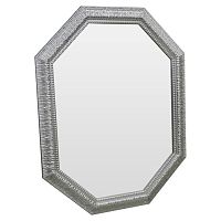 зеркало серебряное восьмиугольное вытянутое с декором silver luxury в Королёве