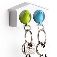 держатель+брелок для ключей двойной mini sparrow зеленый-голубой в Королёве