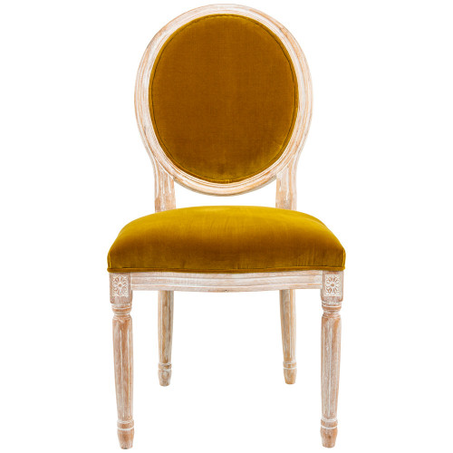 стул «луи / медовая горчица» (бархат, белый жемчуг) в Королёве