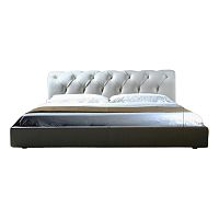 кровать двуспальная 160х200 из экокожи белая adelle в Королёве