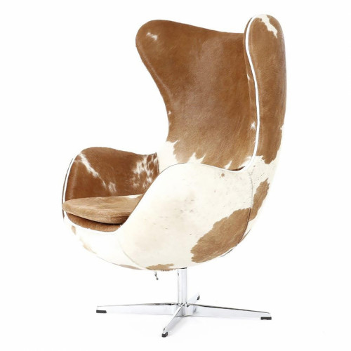 кресло egg chair коричнево-белое в Королёве