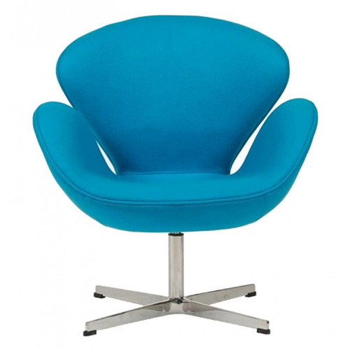кресло swan chair кашемир голубое в Королёве