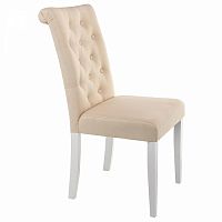стул деревянный amelia white / fabric cream в Королёве