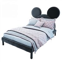 кровать двуспальная 160х200 серая mickey mouse в Королёве