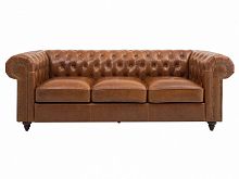 диван chester classic трехместный прямой светло-коричневый в Королёве