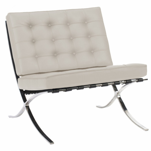 кресло barcelona chair молочное в Королёве